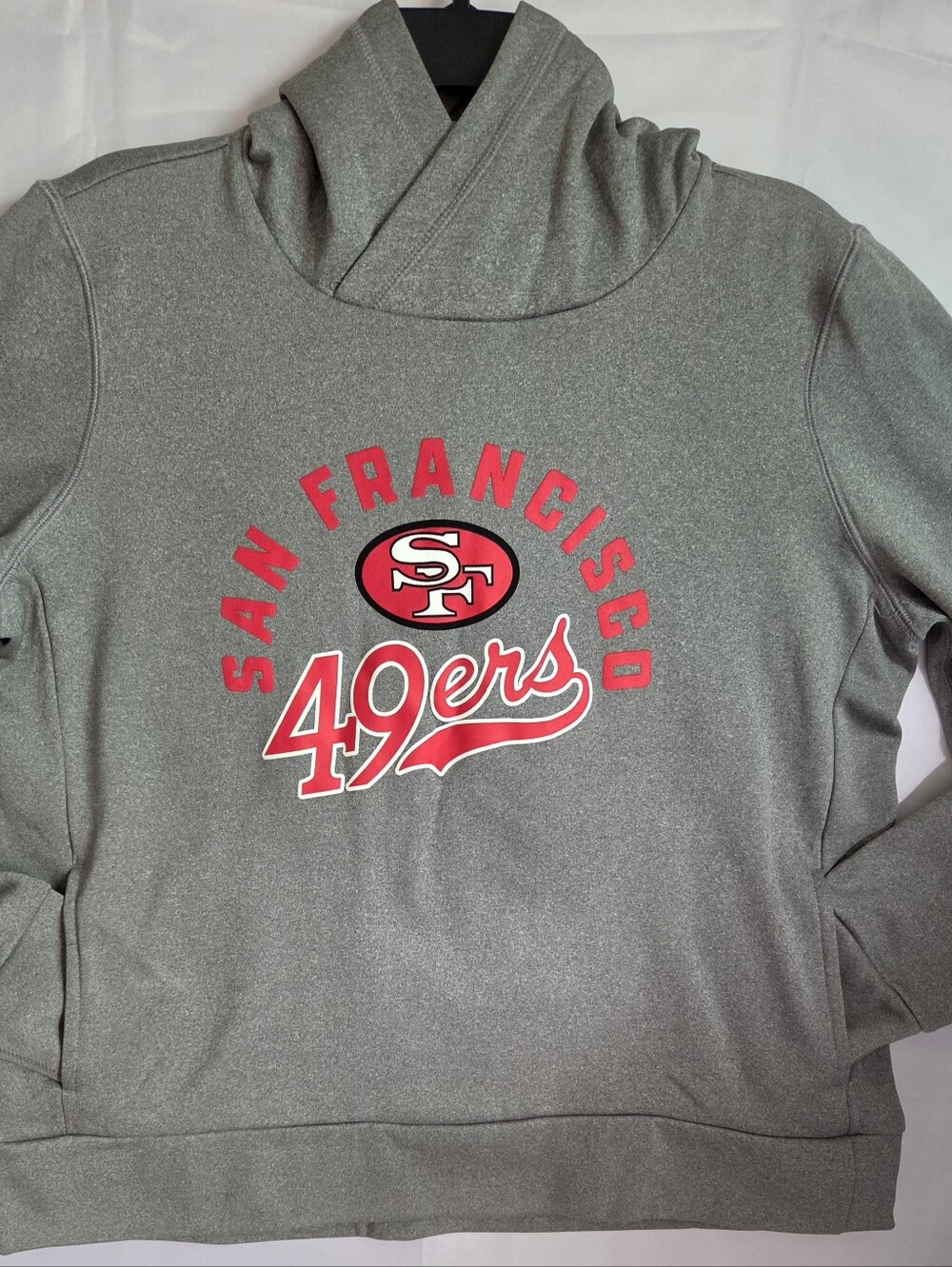 Nike Gray San Francisco 49ers Turtleneck Pullover Sweater. L